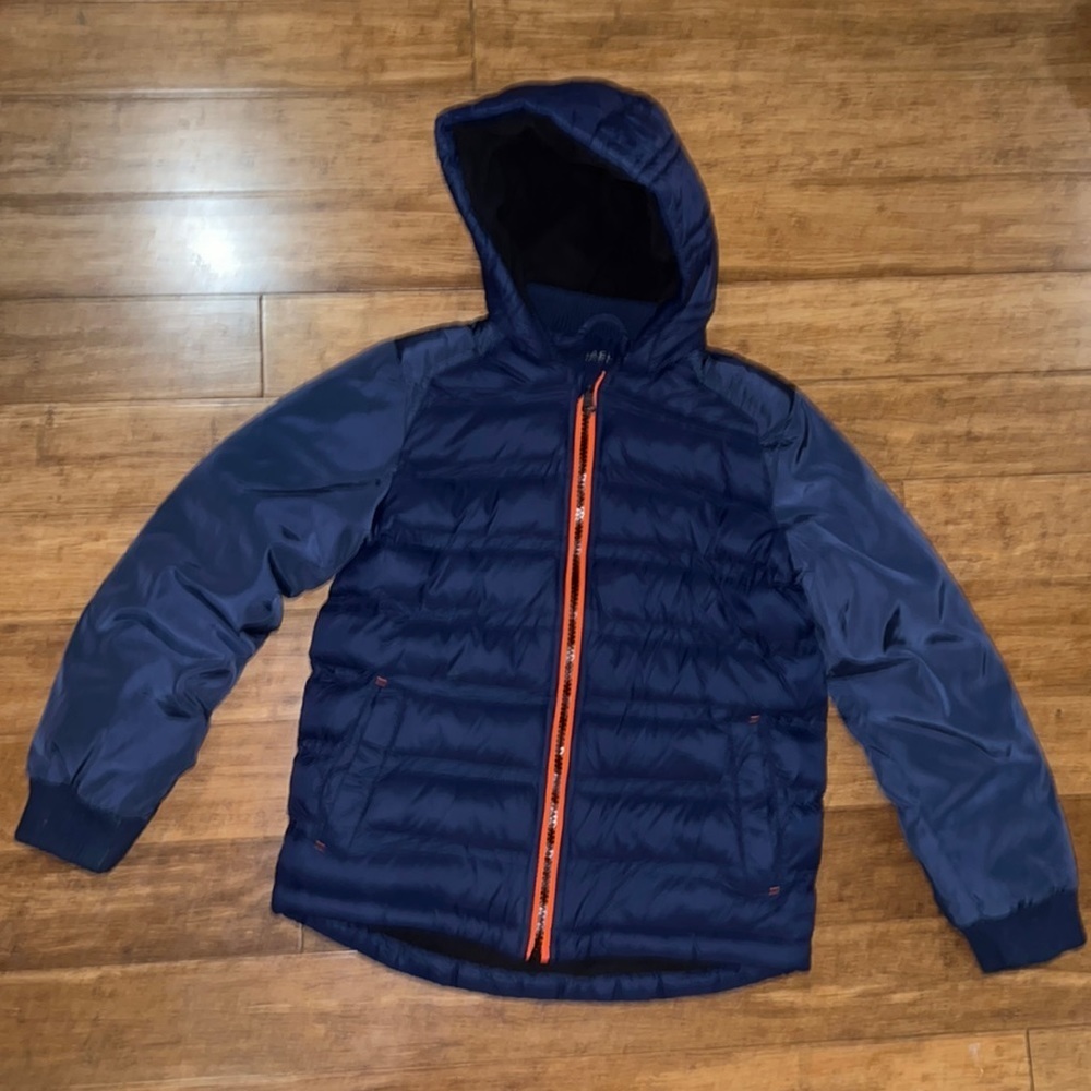 MICHAEL KORS Boys Navy Puffer Fleece Lined Jacket sz 10/12
